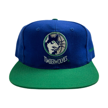 Vintage Minnesota Timberwolves Snapback Hat Blue