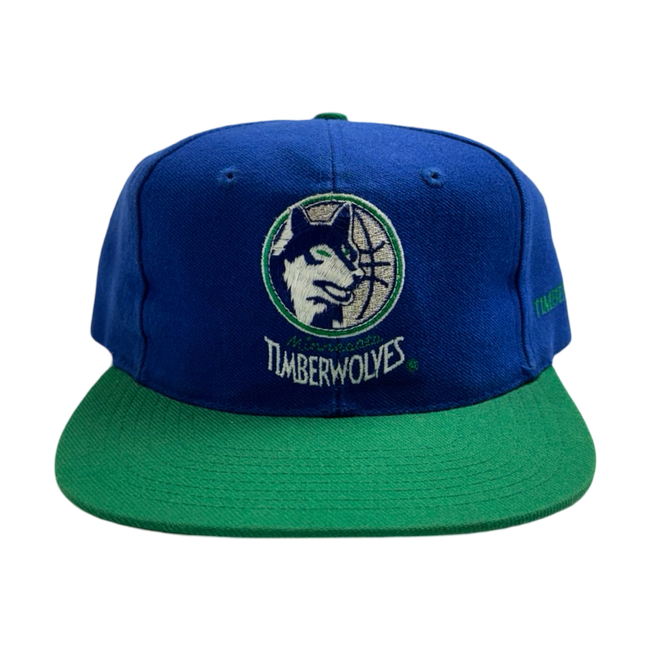 Vintage Minnesota Timberwolves Snapback Hat Blue