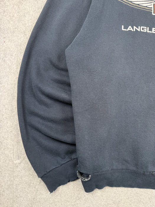 Vintage Harley Davidson Flame Spell Out Distressed Sweatshirt Black | Vitnage Clothing Store Canada