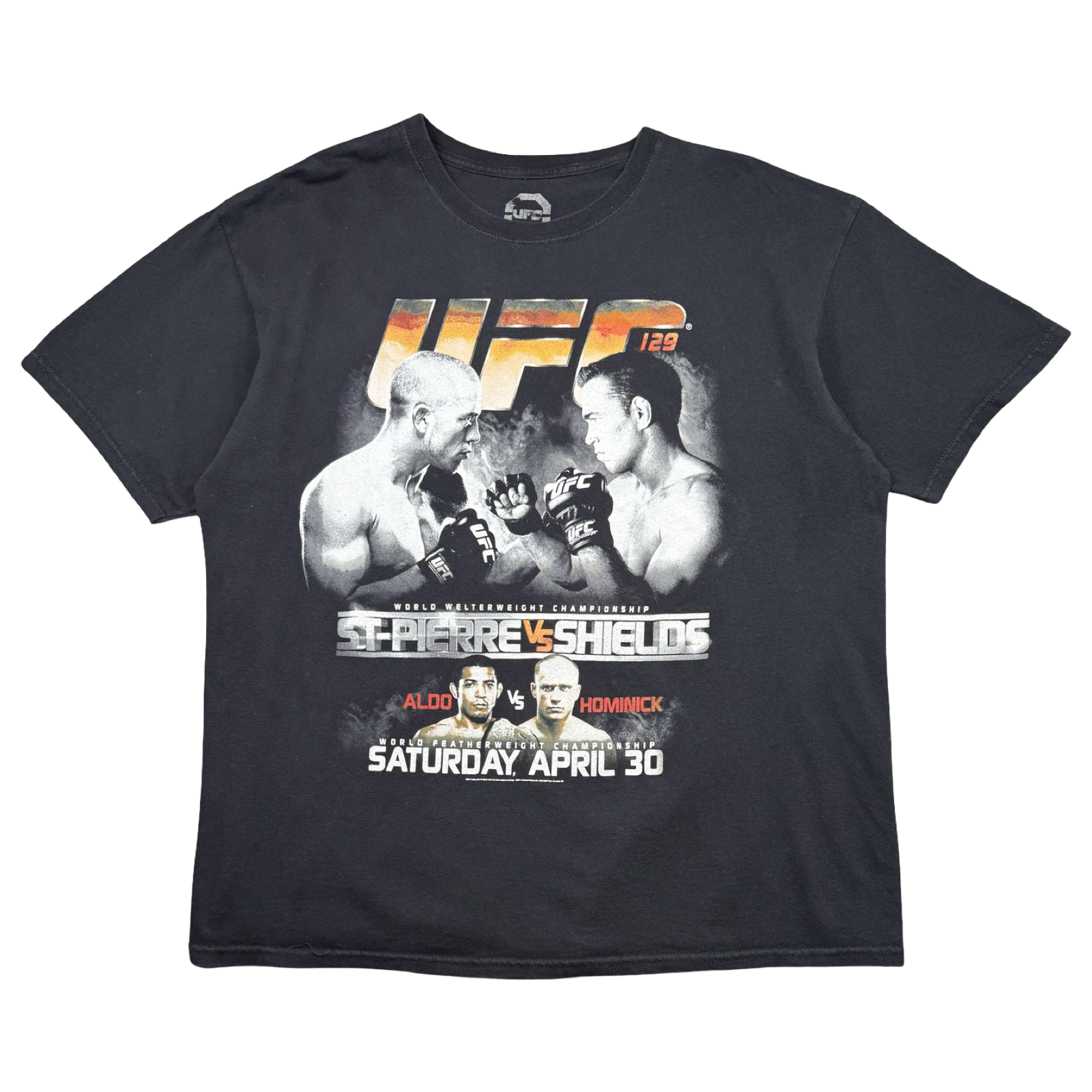 UFC 129 St-Pierre vs Shields FIght Promo Tee Black