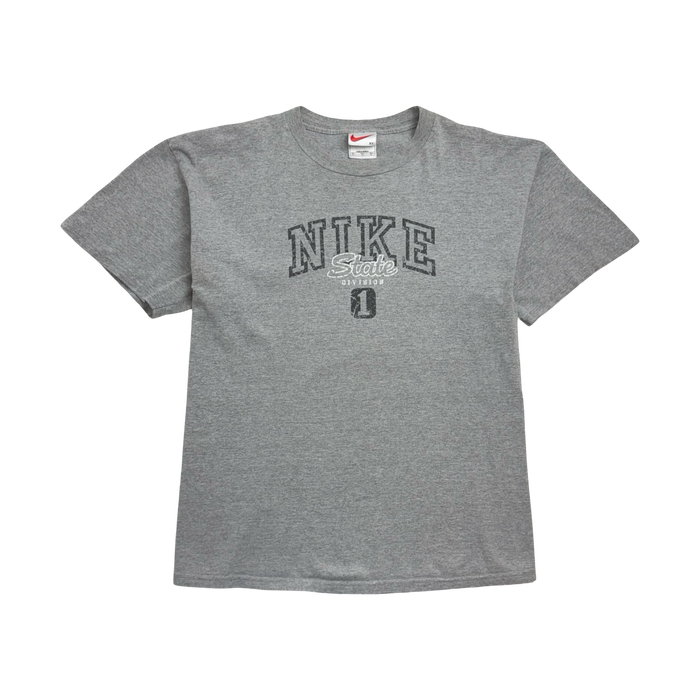Vintage 90s Nike State Division Tee Grey | Vitnage Clothing Store Canada