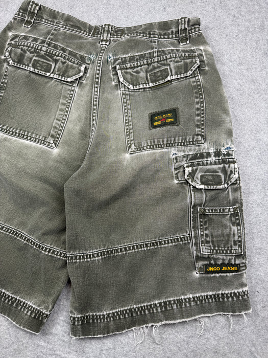 Vintage JNCO Jeans Cargo Shorts Green | Vitnage Clothing Store Canada