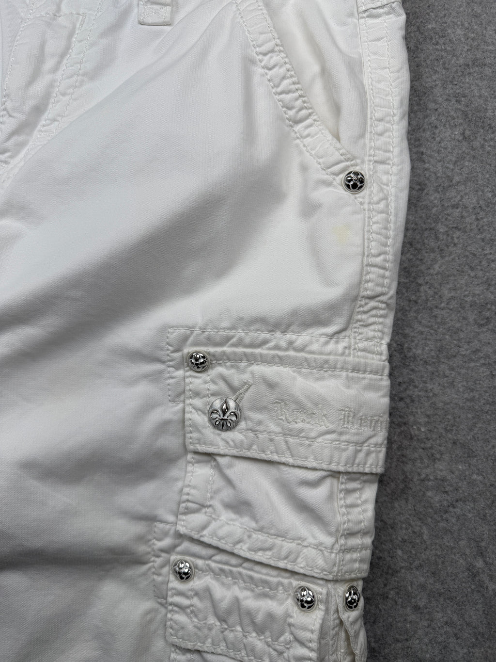 Rock Revival Cargo Shorts White