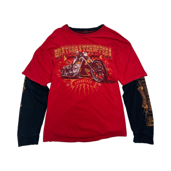 Vintage West Coast Choppers Jesse Who Biker L/S Tee Red
