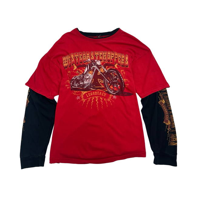 Vintage West Coast Choppers Jesse Who Biker L/S Tee Red
