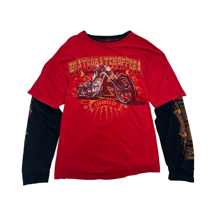Vintage West Coast Choppers Jesse Who Biker L/S Tee Red | Vitnage Clothing Store Canada
