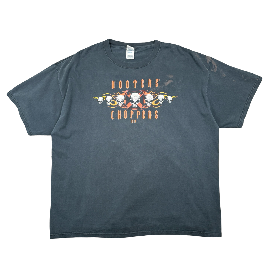 Vintage Hooters Choppers Skulls Tee Black