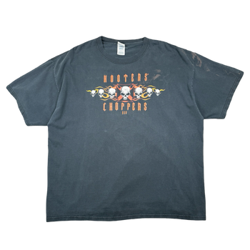 Vintage Hooters Choppers Skulls Tee Black
