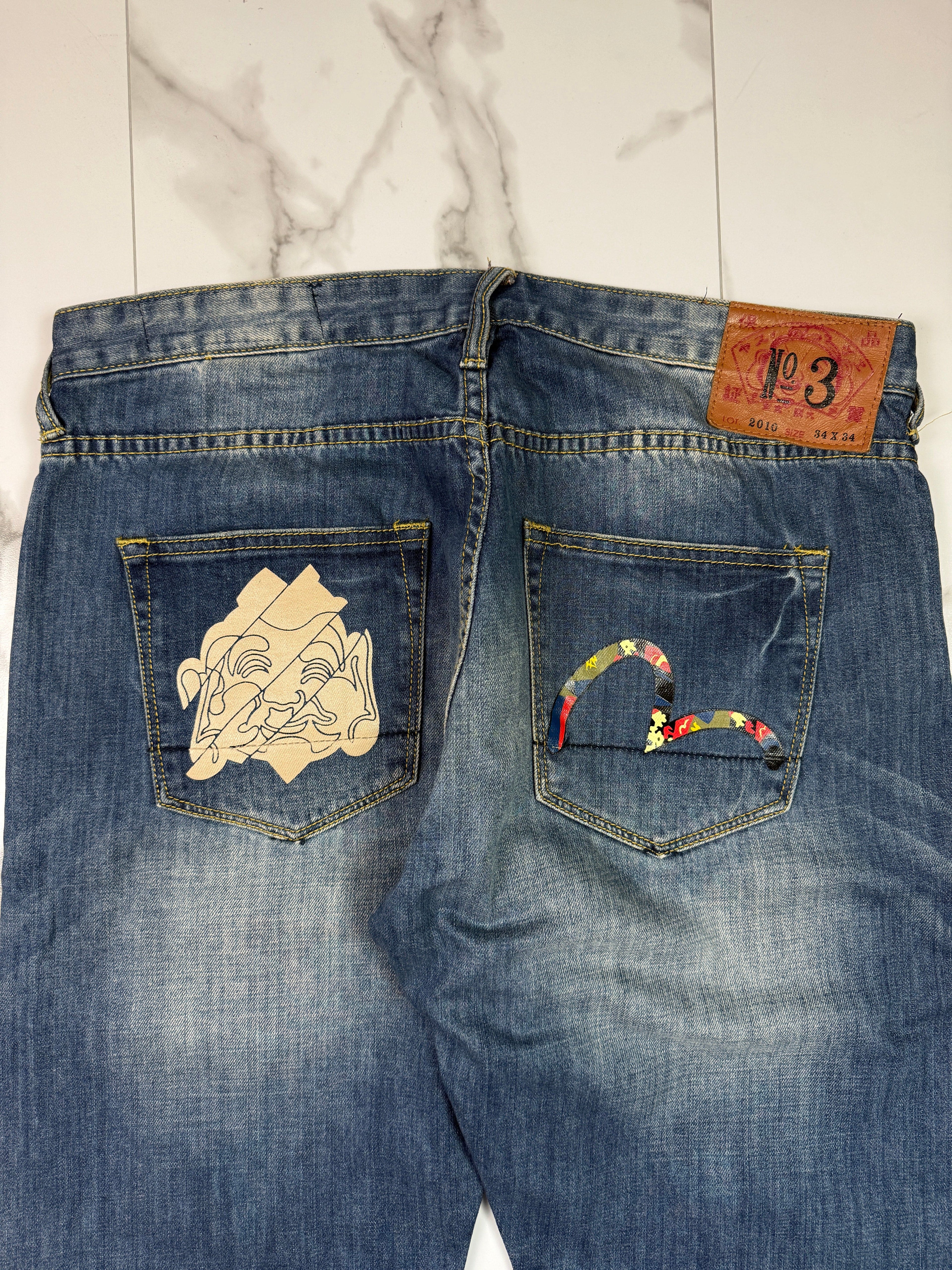 Vintage Evisu Lot 2010 No. 3 Single Seagull Denim Pants