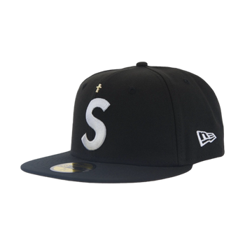 Supreme Gold Cross S Logo New Era Fitted Hat Black