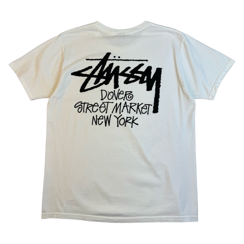Stussy Dover Street Market New York Tee White (USED) | Vintage Clothing Store Canada