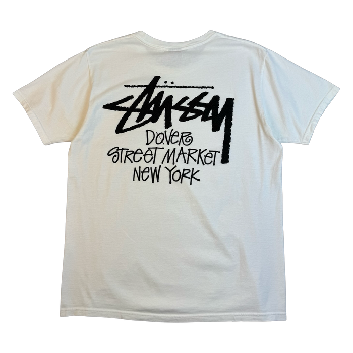 Stussy Dover Street Market New York Tee White (USED) | Vitnage Clothing Store Canada
