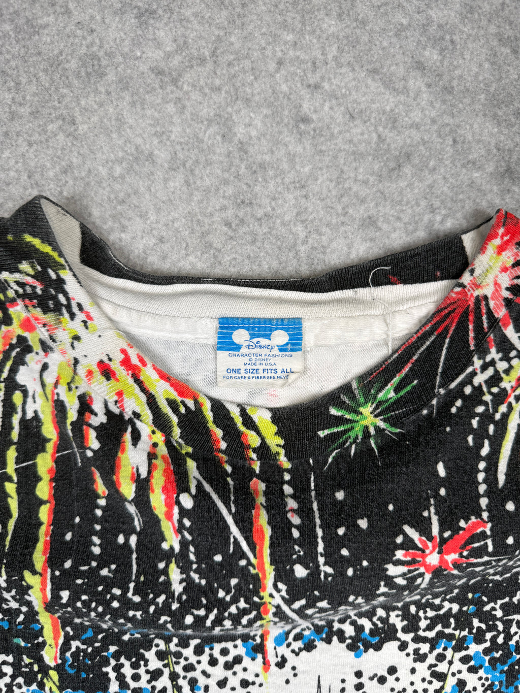Vintage 90's Disneyland Fireworks AOP Tee