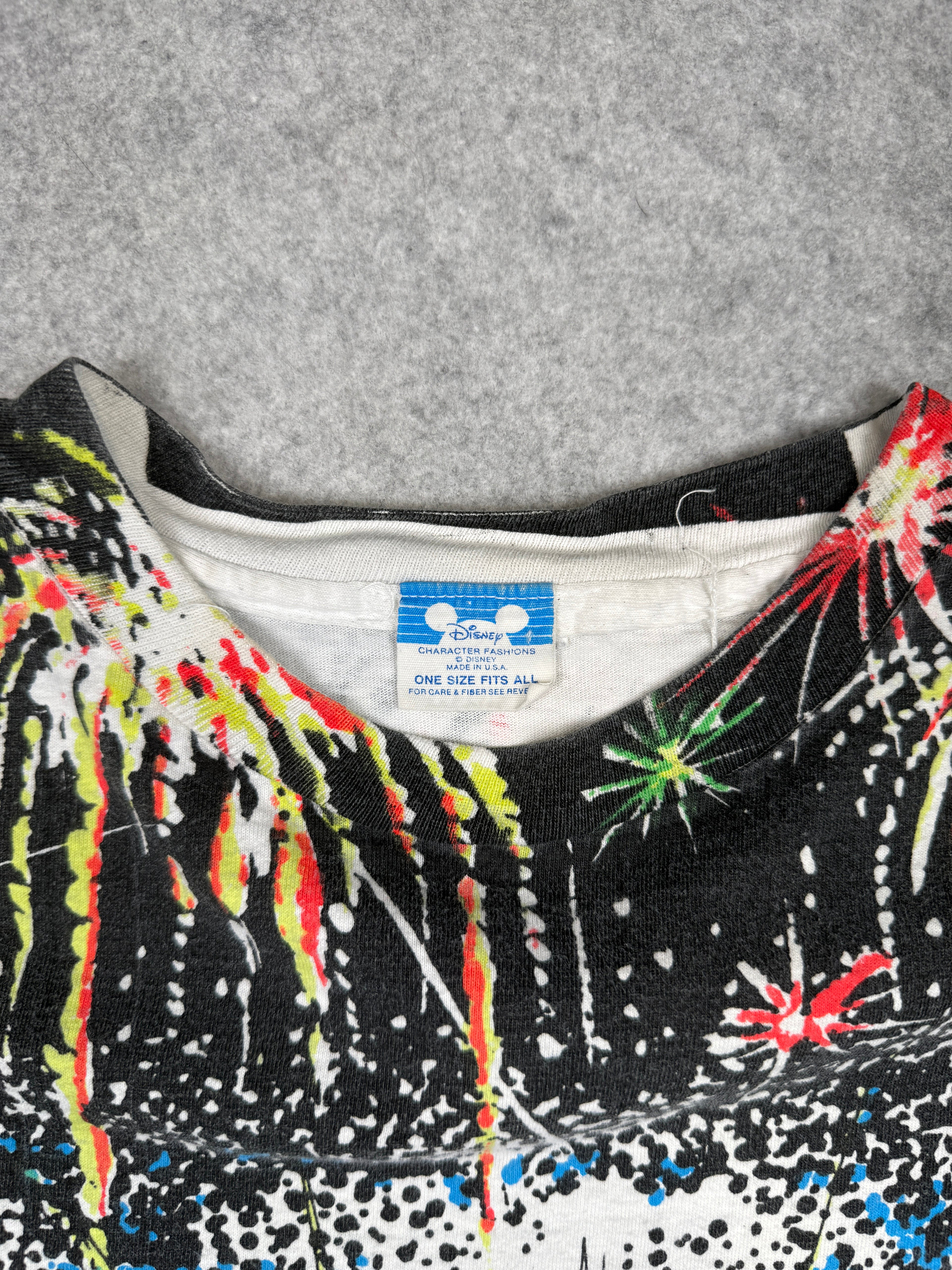 Vintage 90's Disneyland Fireworks AOP Tee