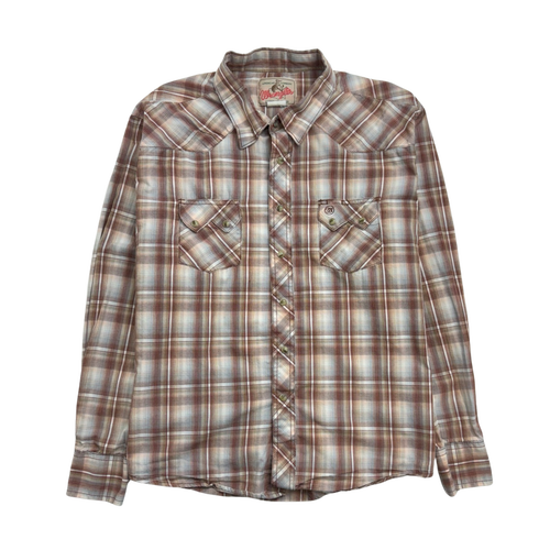 (L) Vintage 90s Wrangler Flannel Button Up | Vintage Clothing Store Canada