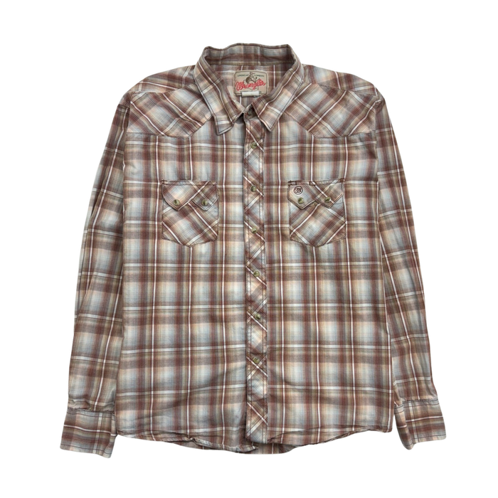 (L) Vintage 90s Wrangler Flannel Button Up | Vitnage Clothing Store Canada