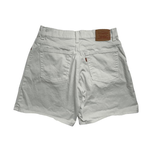 (30) Vintage 2000s Levi's Denim Shorts White | Vintage Clothing Store Canada