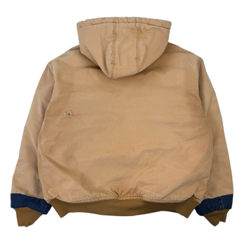 Vintage Dickies Distressed Hooded Work Jacket Beige