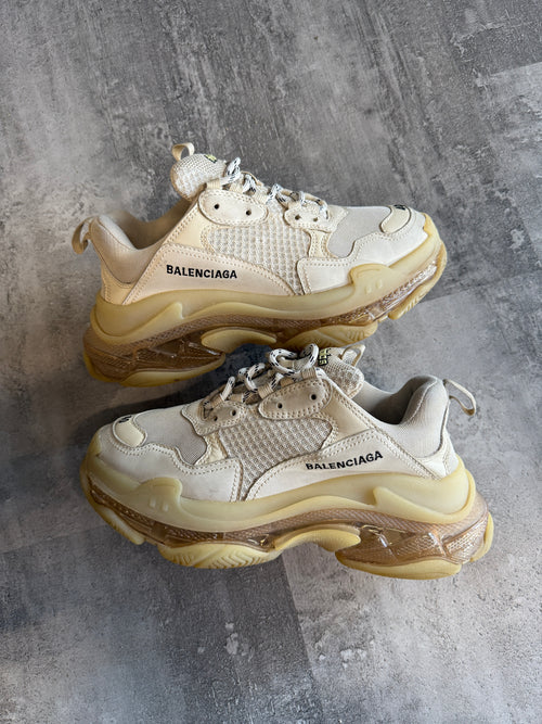 Balenciaga Triple S Clear Sole Off White (USED) | Vintage Clothing Store Canada