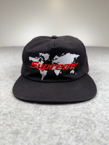 Supreme World 5 Panel Hat Black (USED)