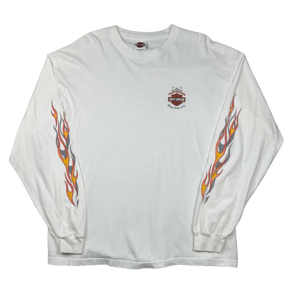 Vintage Harley Davidson Hot Harley Nights L/S Tee White