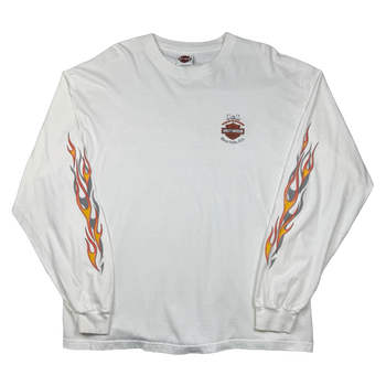 Vintage Harley Davidson Hot Harley Nights L/S Tee White