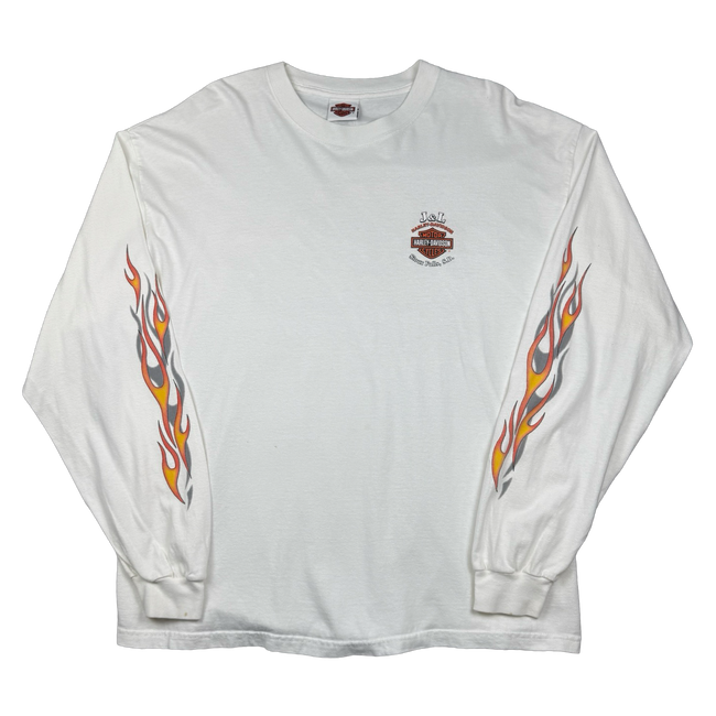 Vintage Harley Davidson Hot Harley Nights L/S Tee White