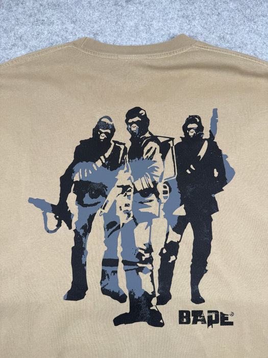 BAPE Army Relaxed Fit Tee Beige (USED) | Vitnage Clothing Store Canada