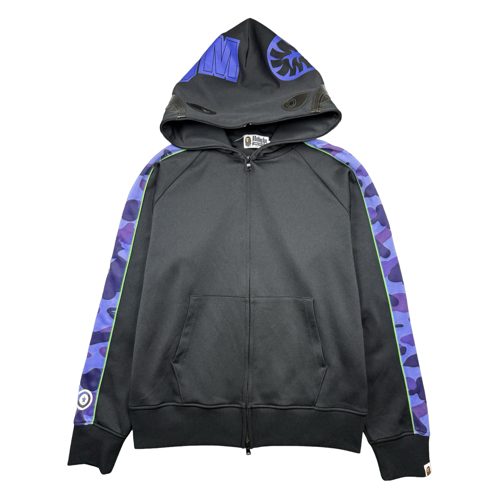 BAPE Jersey Shark Full Zip Hoodie Black (USED)