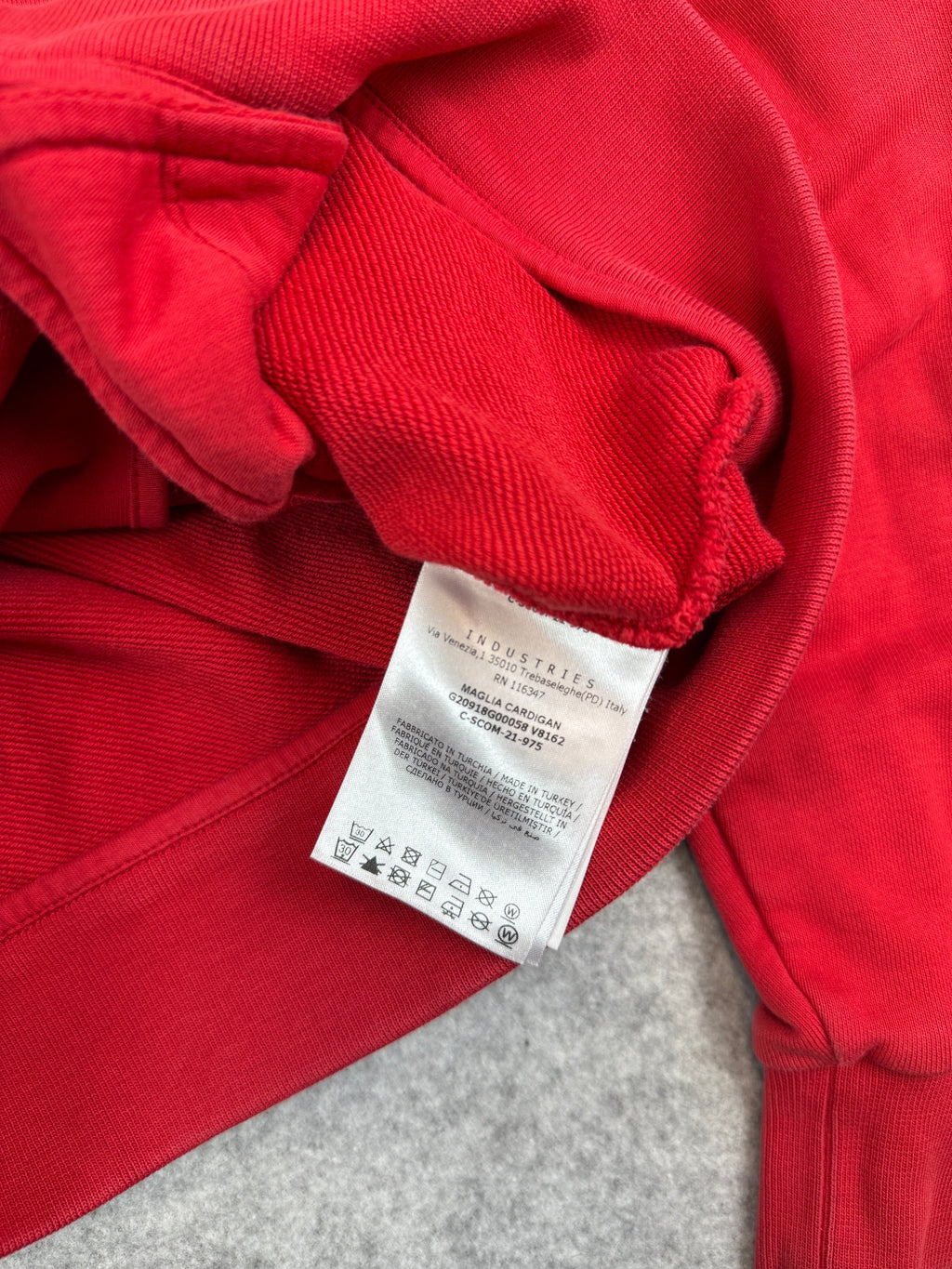 Moncler Striped Zip Up Track Jacket Red