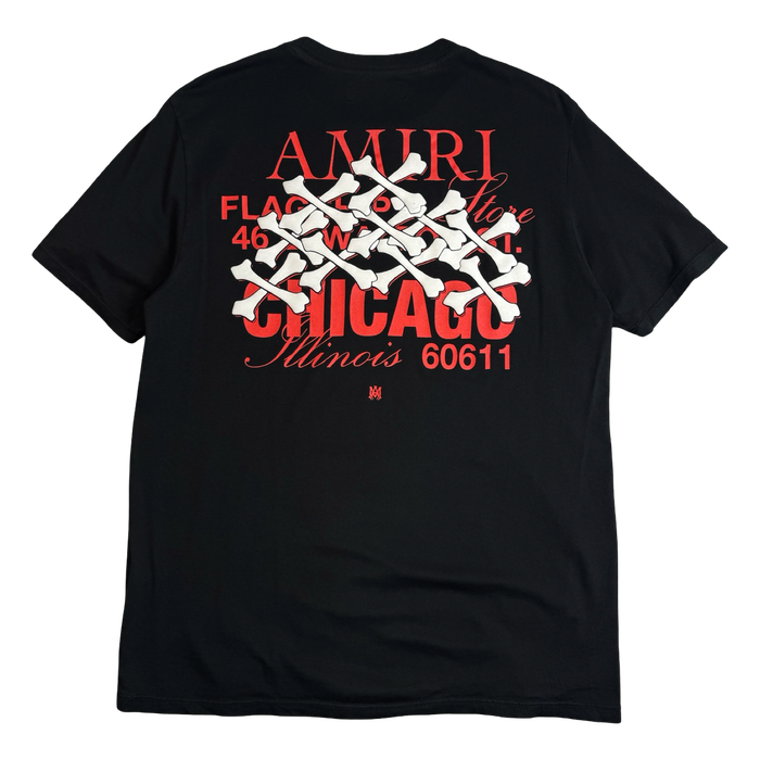 Amiri Chicago Exclusive Tee Black (USED) | Vitnage Clothing Store Canada