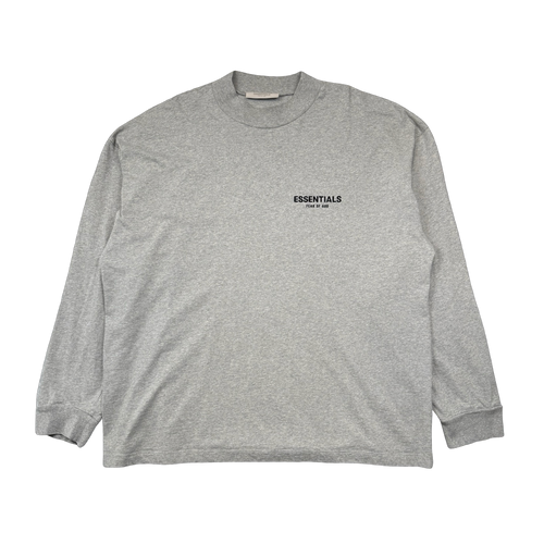Fear Of God Essentials L/S Tee Dark Oatmeal (USED) | Vintage Clothing Store Canada