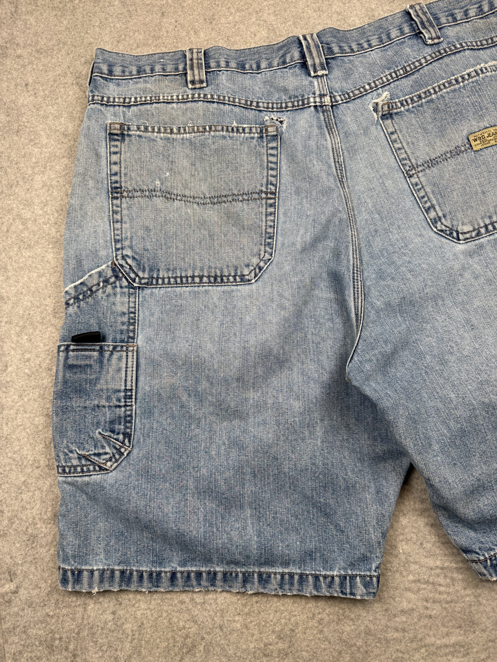 Vintage WRG Distressed Cargo Denim Shorts