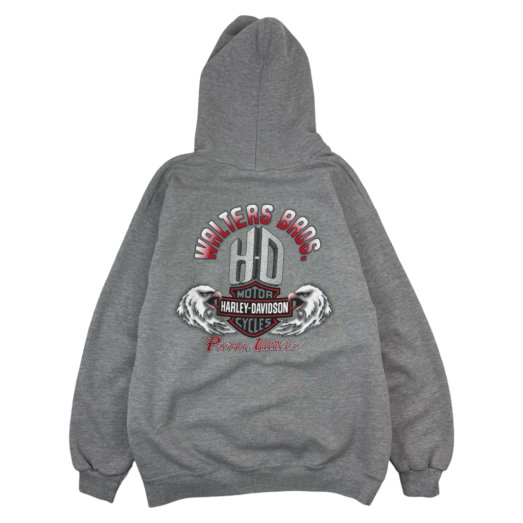 Vintage Harley Davidson Walters Bros Hoodie Grey