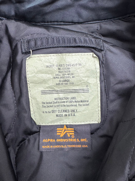 (XL) Vintage Alpha Industries Blue Labatt Bomber Jacket Black | Vitnage Clothing Store Canada