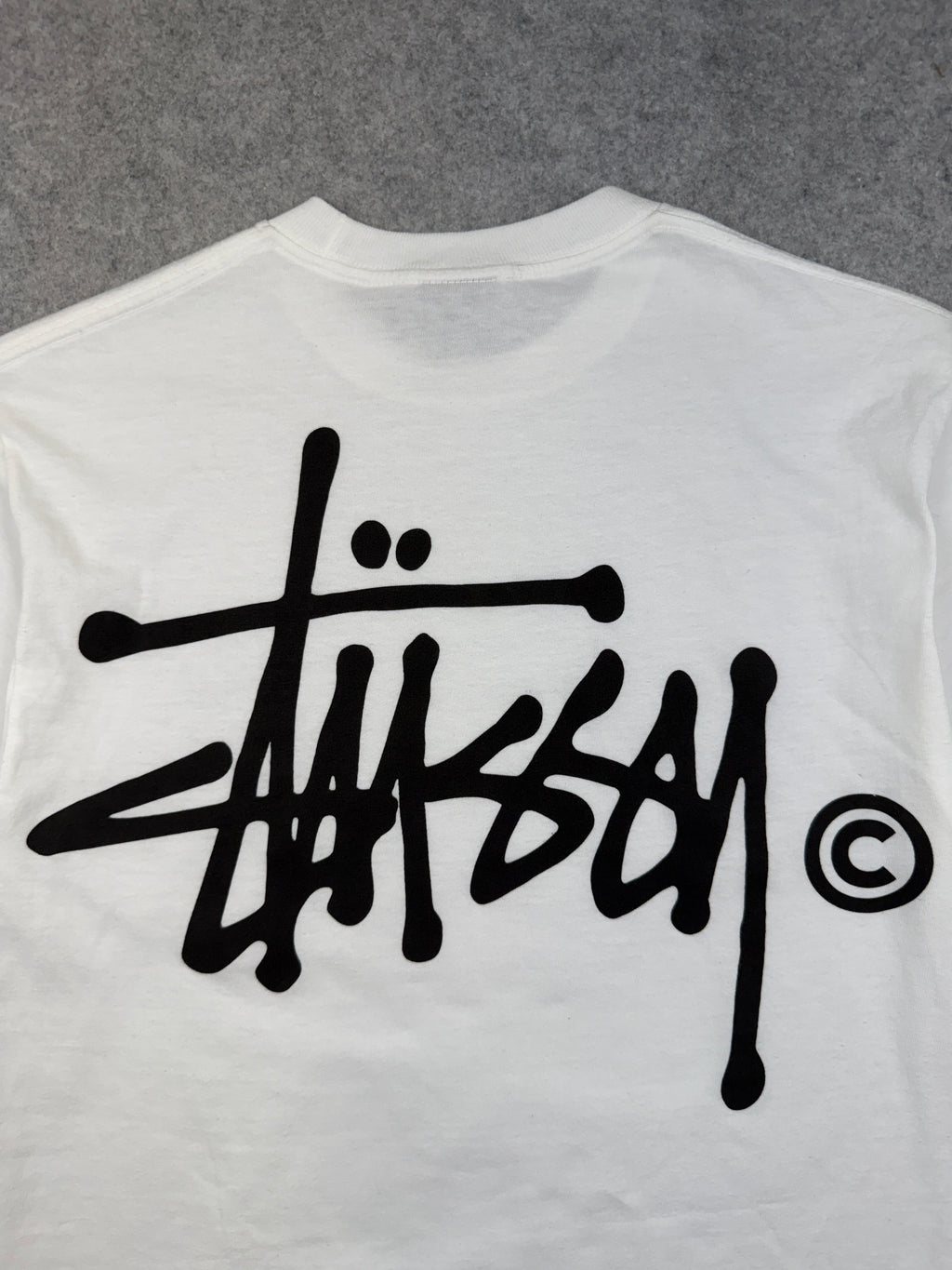 Vintage Stussy Classic Logo Tee White