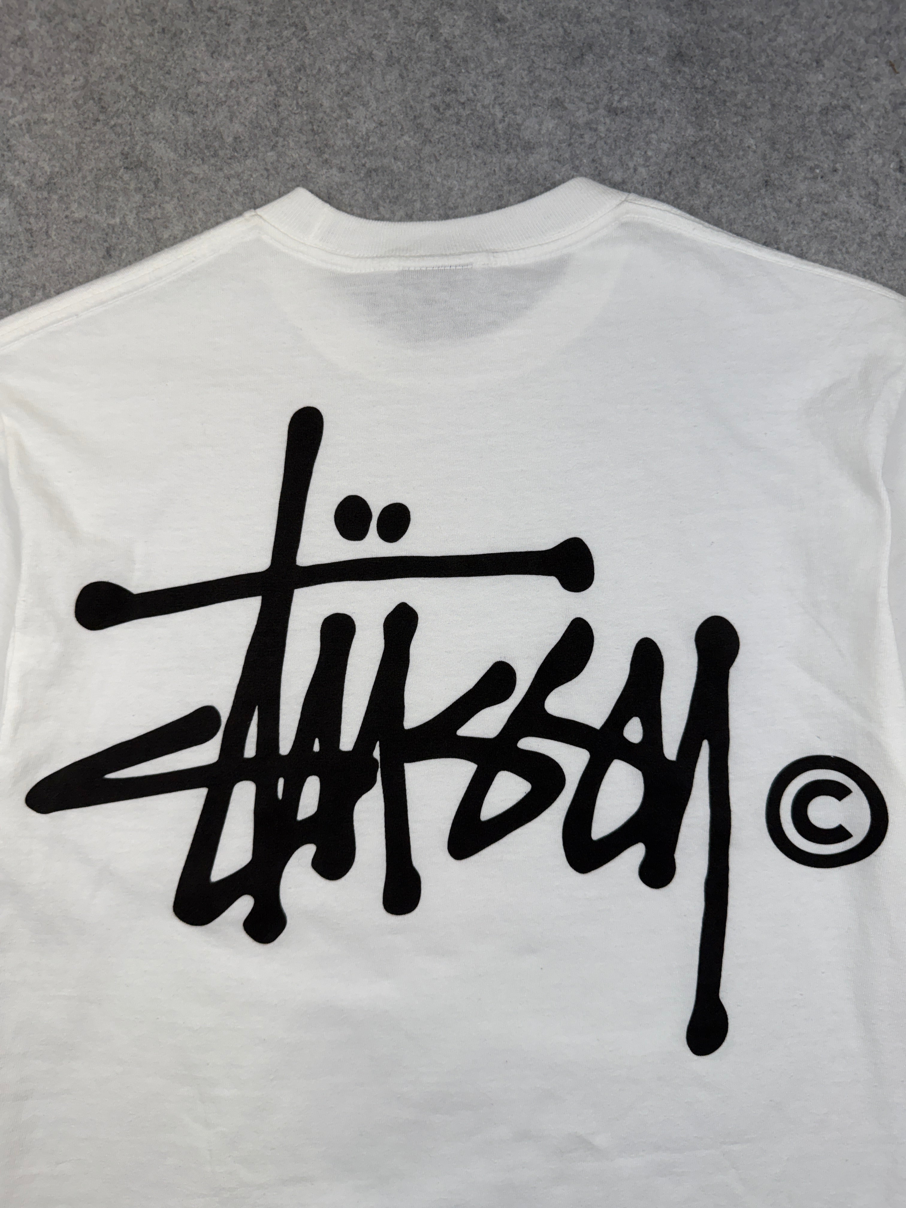 Vintage Stussy Classic Logo Tee White