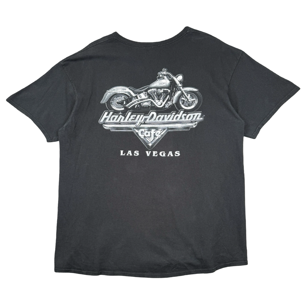 Vintage Harley Davidson Live Hard Ride Easy Tee Black