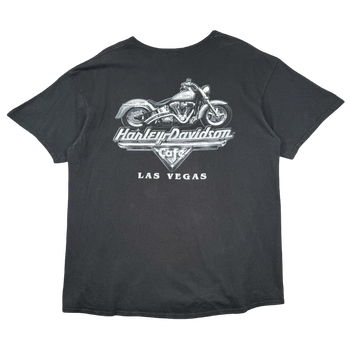 Vintage Harley Davidson Live Hard Ride Easy Tee Black
