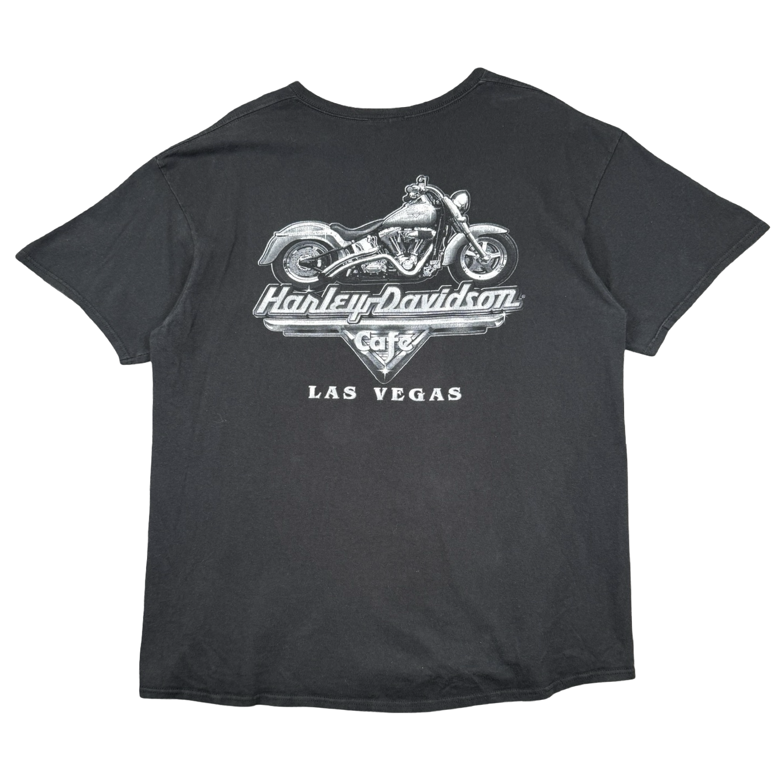 Vintage Harley Davidson Live Hard Ride Easy Tee Black