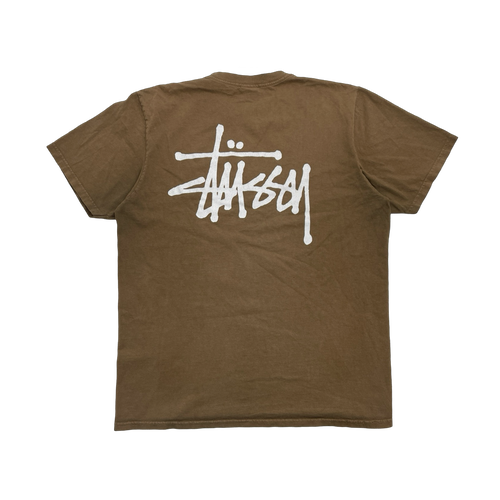 Stussy Basic Pigment Dyed Tee Brown (USED) | Vintage Clothing Store Canada