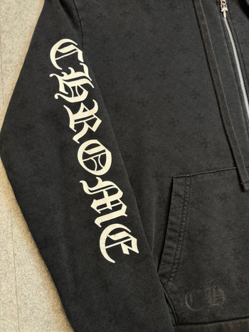 Chrome Hearts Monogram Cross Dagger Zip Up Sweater Black