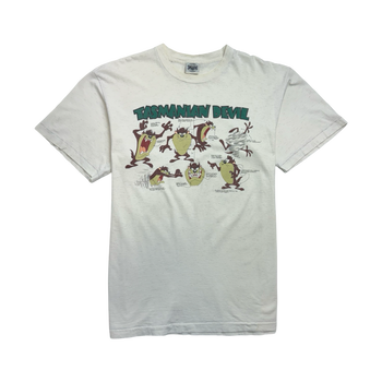 (L) Vintage 90s Tasmanian Devil Tee White