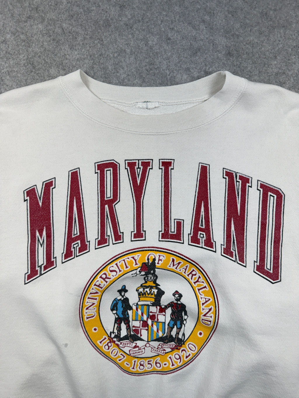 Vintage Maryland Sweatshirt White