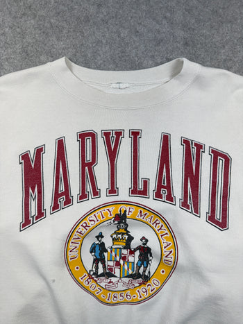 Vintage Maryland Sweatshirt White