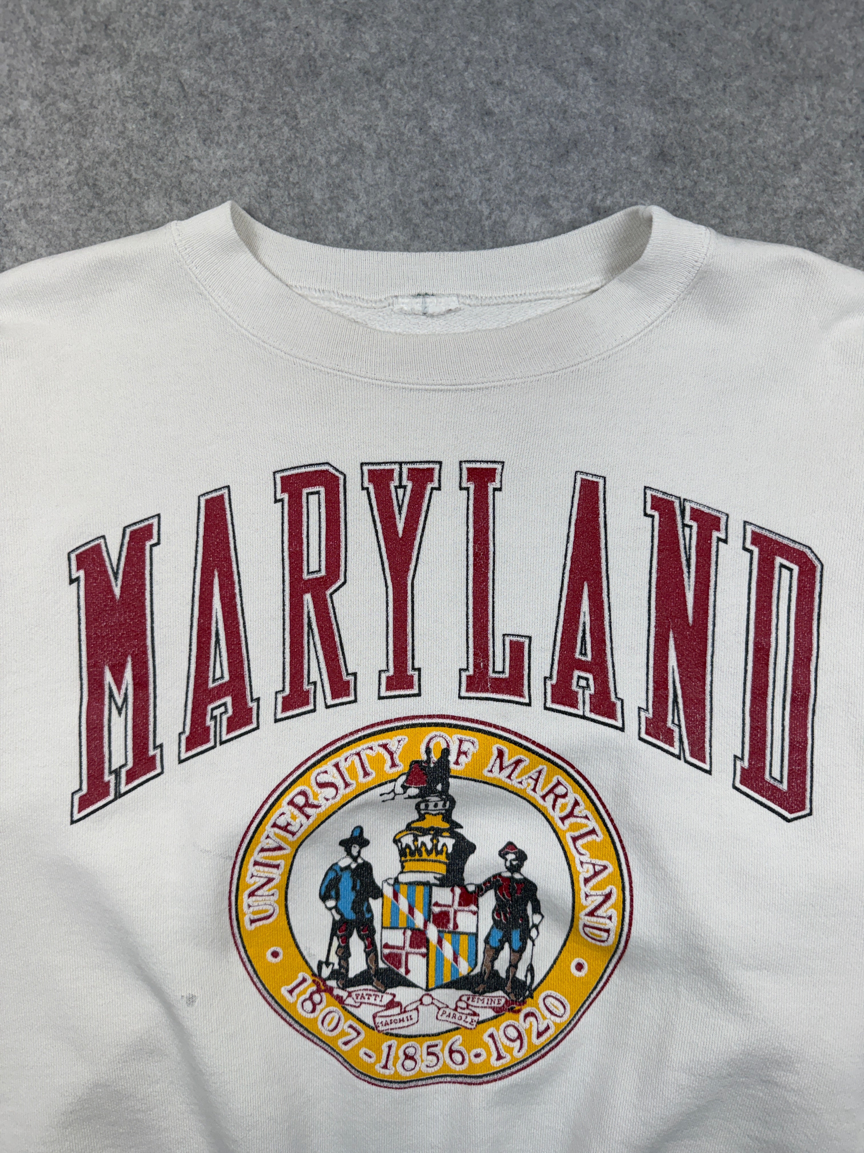 Vintage Maryland Sweatshirt White