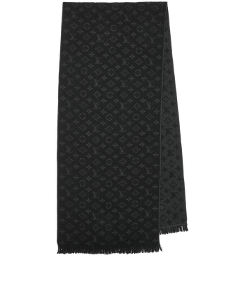 Louis Vuitton Wool Monogram Scarf Black