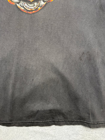 Vintage Harley Davidson Chrome Engine Tee Black