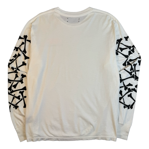 Amiri Bones Stacked L/S Tee White (USED) | Vintage Clothing Store Canada