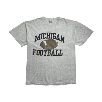 (XXL) Vintage Michigan Football Tee Light Grey